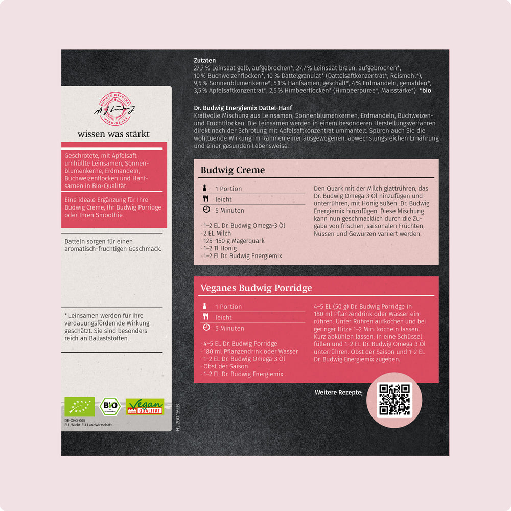 Energiemix Dattel-Hanf