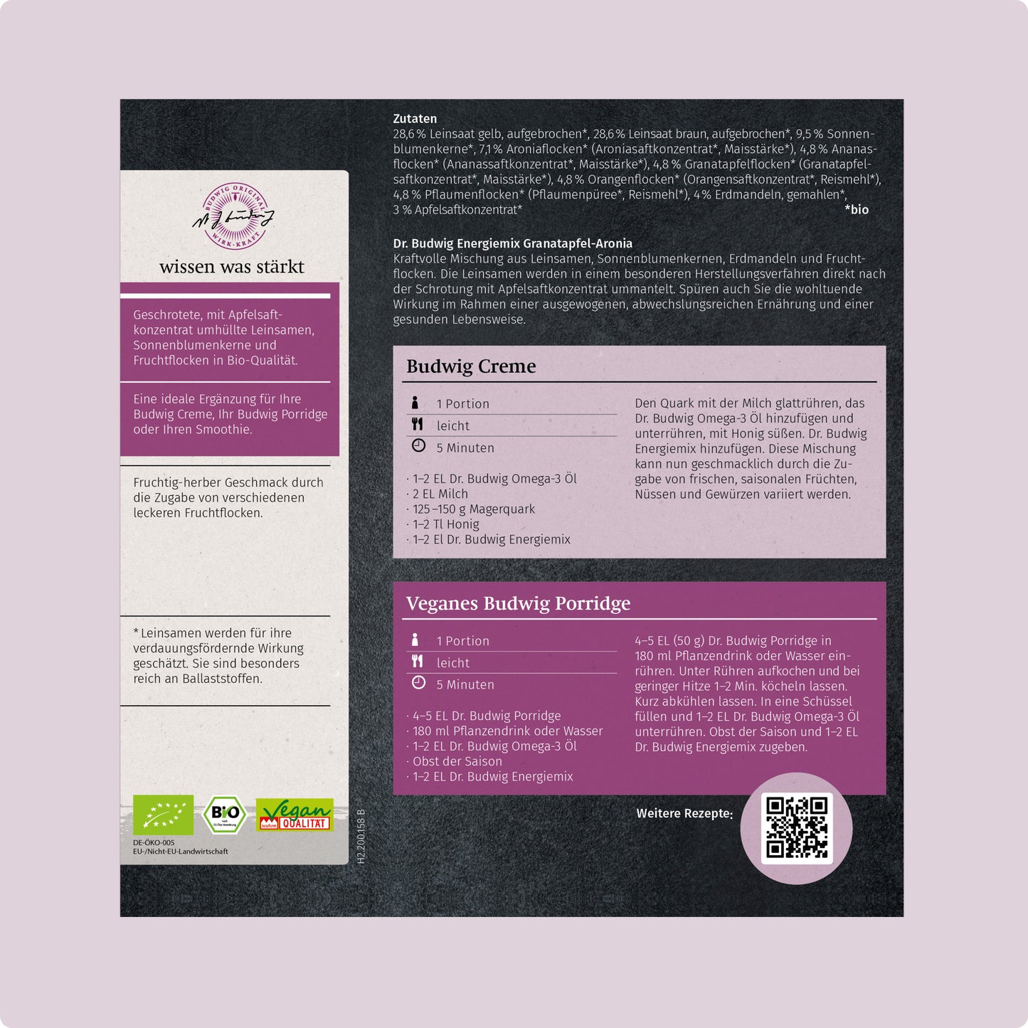 Energiemix Granatapfel-Aronia