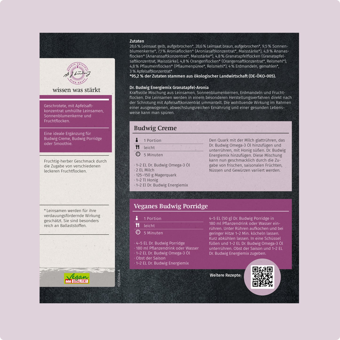 Energiemix Granatapfel-Aronia