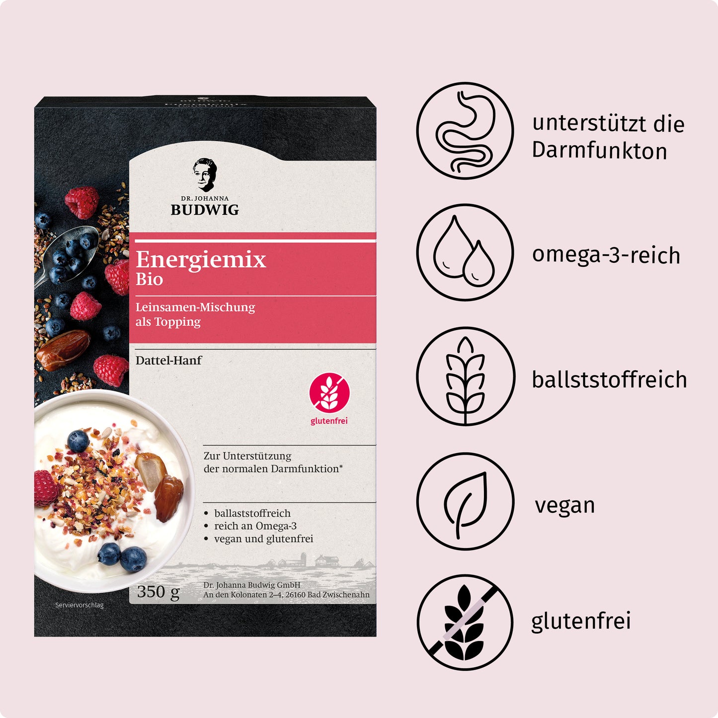 Energiemix Dattel-Hanf