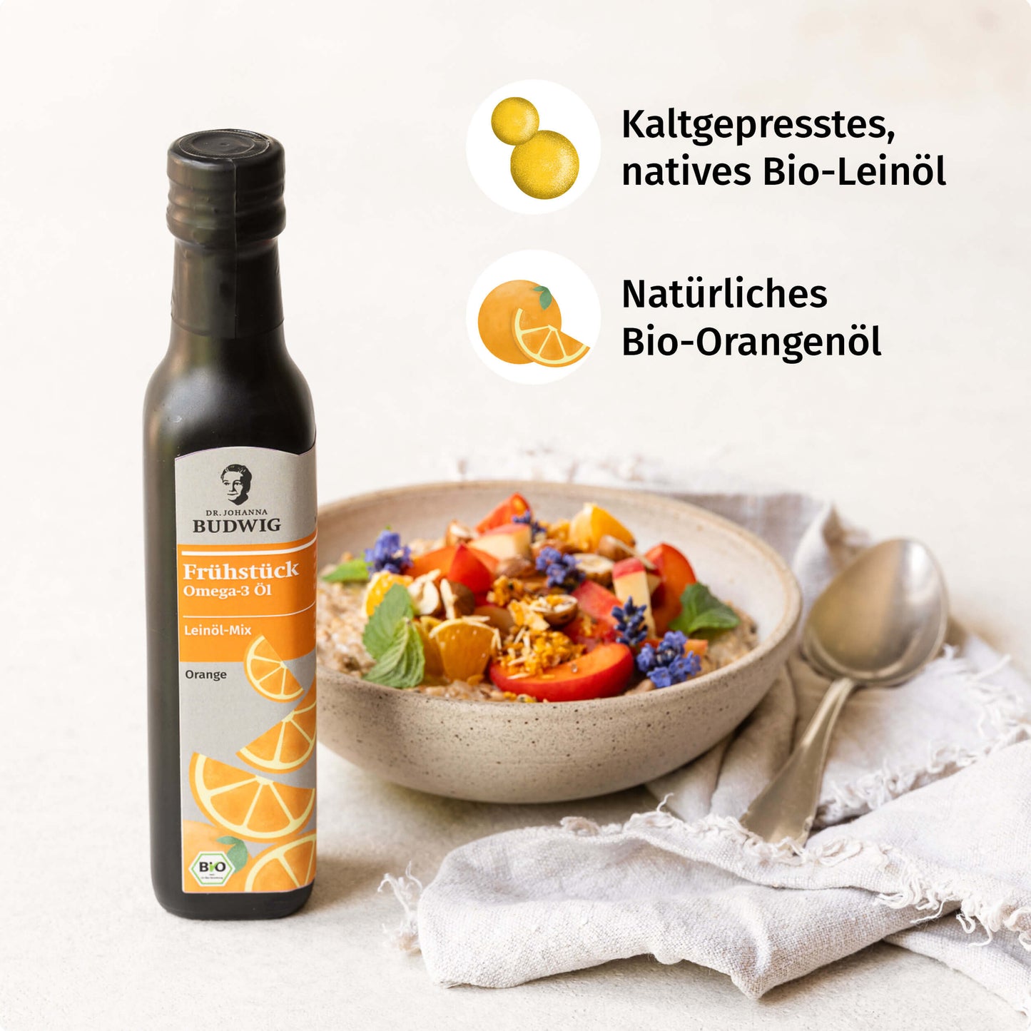 Omega-3 Frühstücksöl Orange