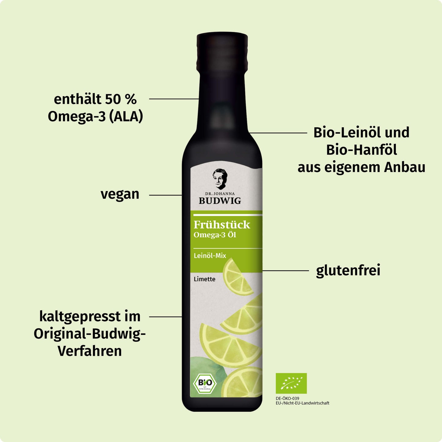 Omega-3 Frühstücksöl Limette