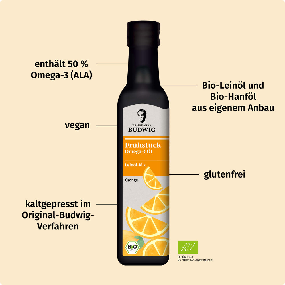 Omega-3 Frühstücksöl Orange