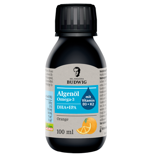 Omega-3 Algenöl Orange mit Vitamin D3 & K2