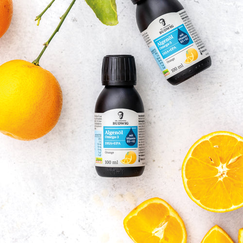 Omega-3 Algenöl Orange mit Vitamin D3 & K2