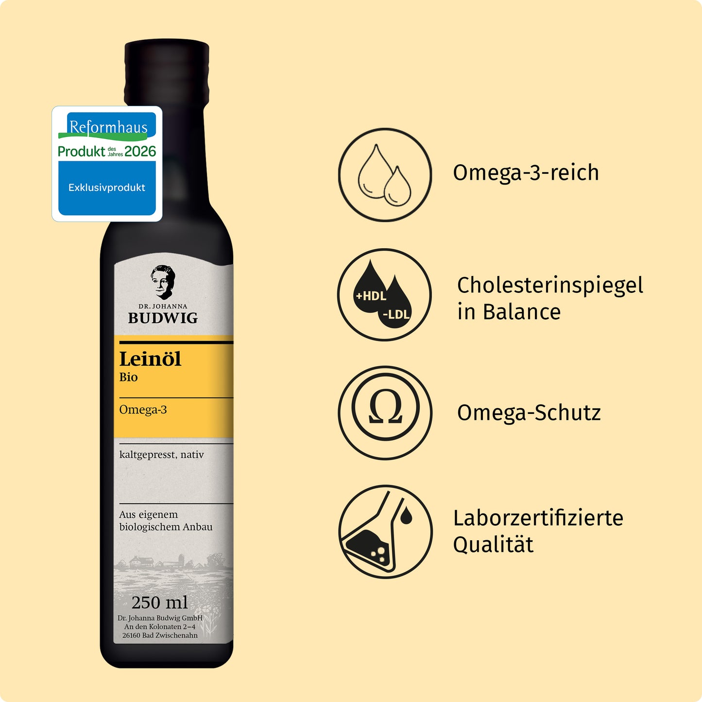 Omega-3 Leinöl Vorratspaket