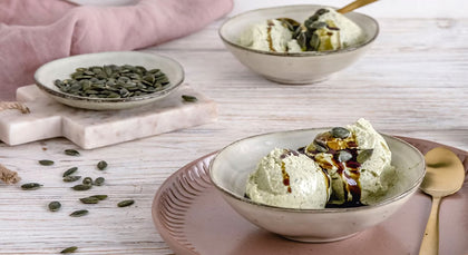 Kürbiskern-Eis mit Kürbiskernöl